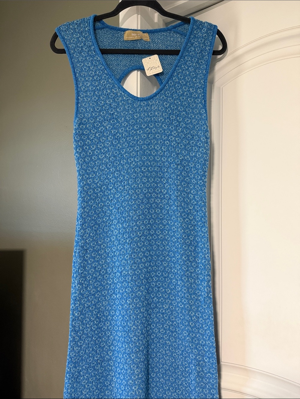 Free People Genie Sweater Midi Dress in Waterfall Bay Combo - Picture 6 of 9